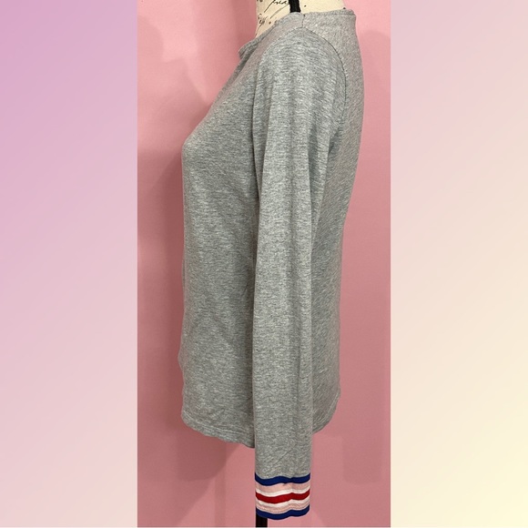 Boden Boatneck Multicolored Cuff Long Sleeved T- Sz Medium - Picture 4 of 10